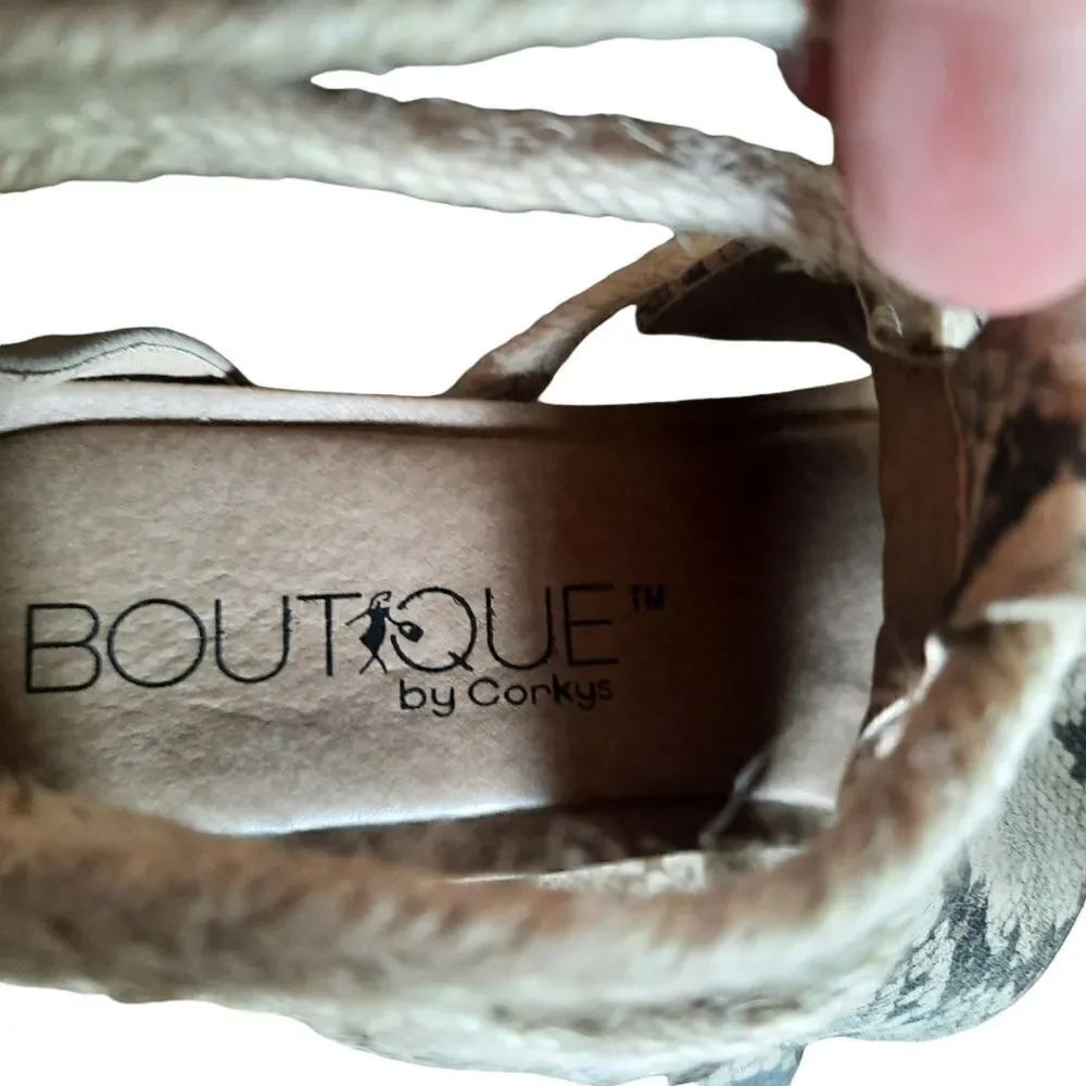 Corkys Boutique Browning Snake Wedges